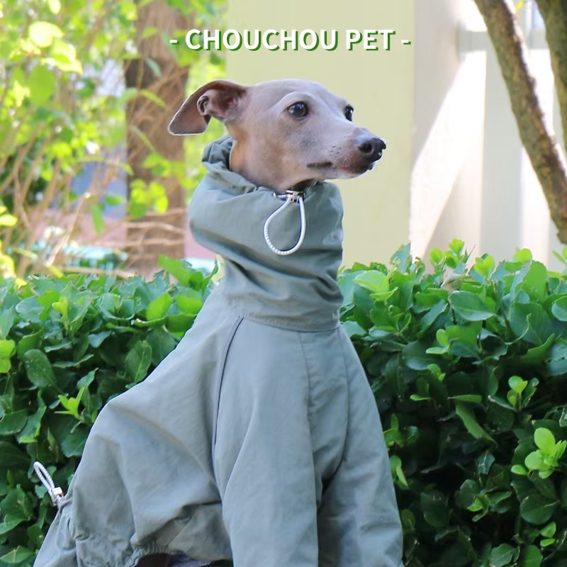 Winter Clothing For Dogs - Płaszcz przeciwdeszczowy dla charta włoskiego, jesienna