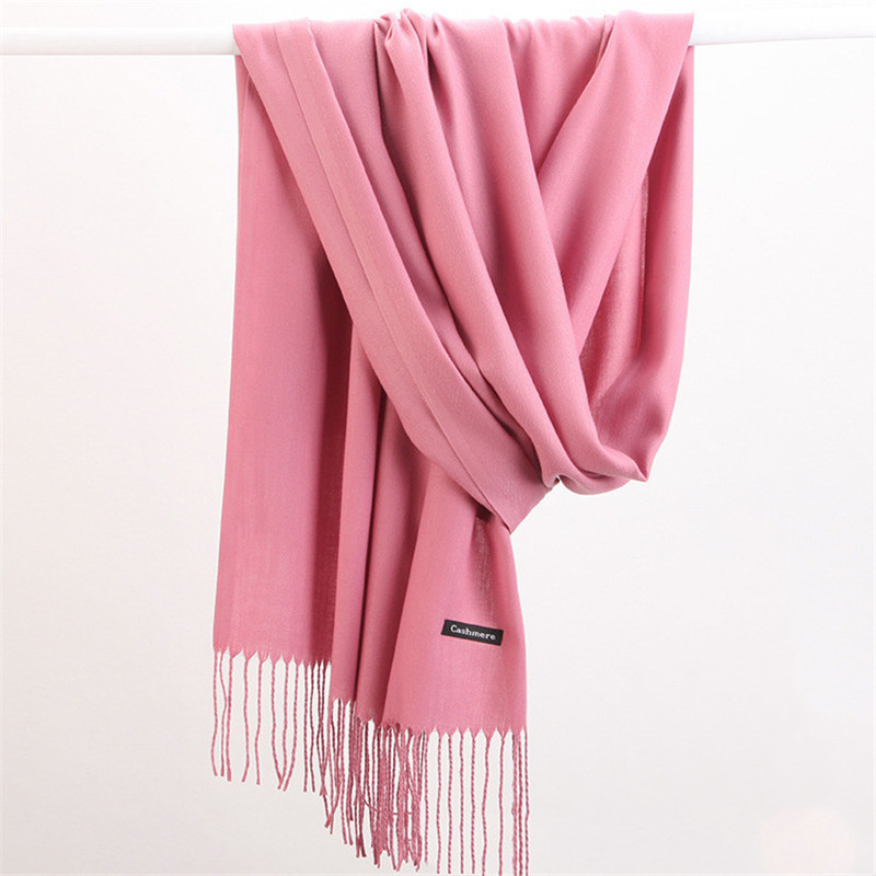 Cashmere Scarf Wrap - Moda Solid Color 2023 Szalik damski