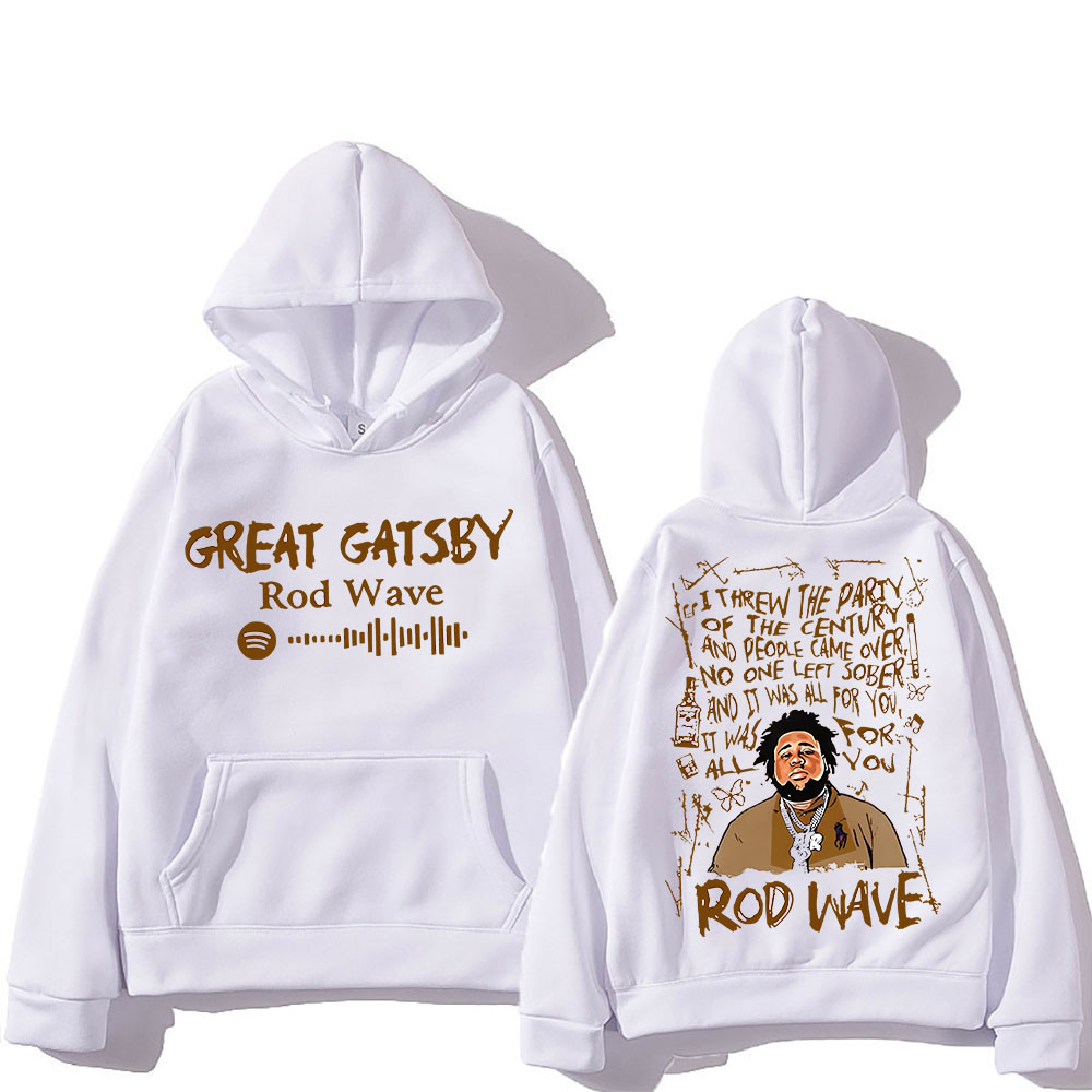 Winter Clothing Drawing - Rod Wave nadruk graficzny z kapturem