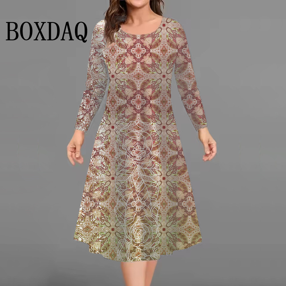 Winter Clothing For Plus Size Women - Nowa Moda Eleganckie Sukienki Damskie Jesień