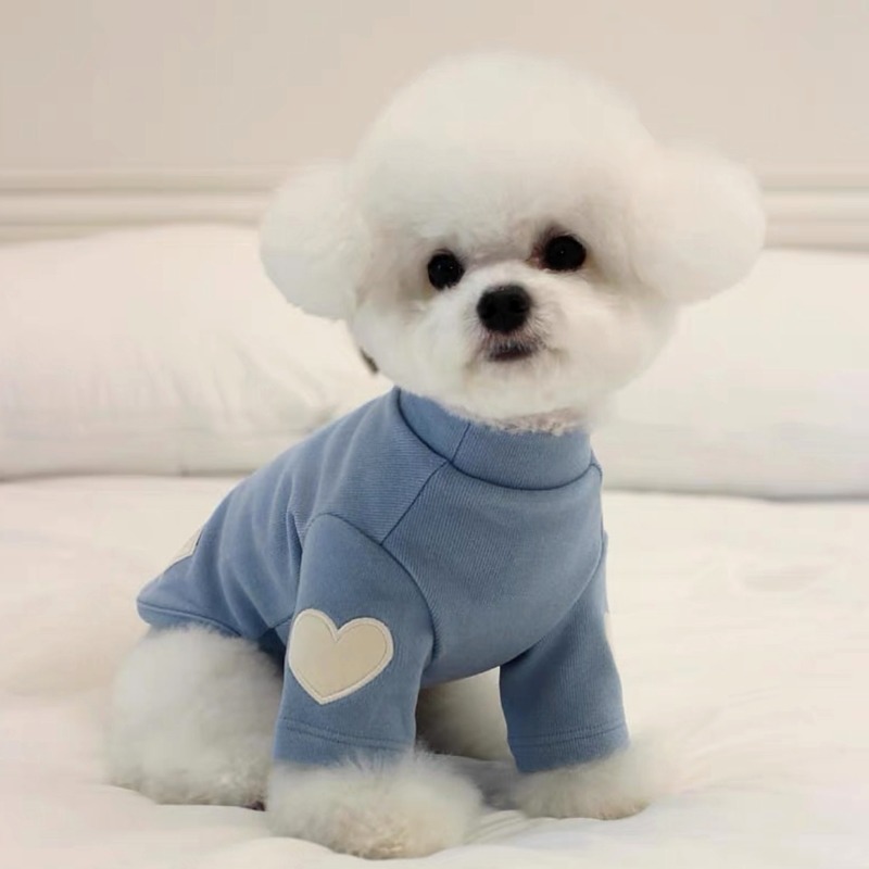 Winter Clothing For Dogs - Miłość haftowana bluza dla psa ciepłe
