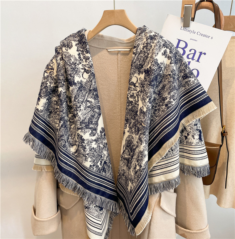 Cashmere Scarf Wrap - Luksusowy szalik damski mieszanka kaszmiru Bufanda