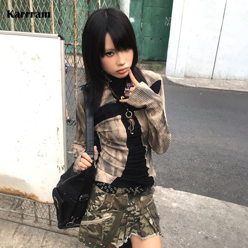Karrram Japanese Y2k Ribbed To – Winter Clothing Aesthetic recenzja i cena