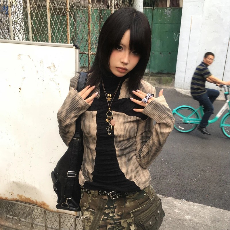 Karrram Japanese Y2k Ribbed To – Winter Clothing Aesthetic recenzja i cena