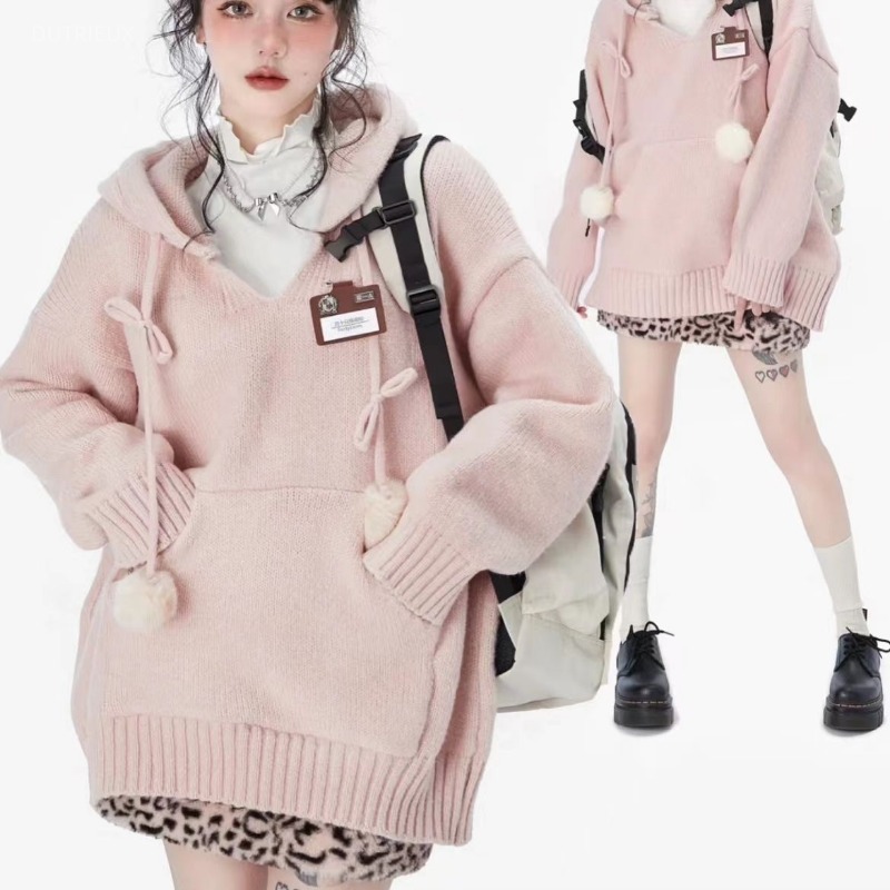 Swetry w stylu preppy Y2k z ka – Winter Clothing Drawing recenzja i cena