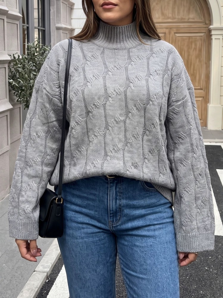 Damski sweter z dzianiny plus  – Winter Clothing For Plus Size Women recenzja i cena