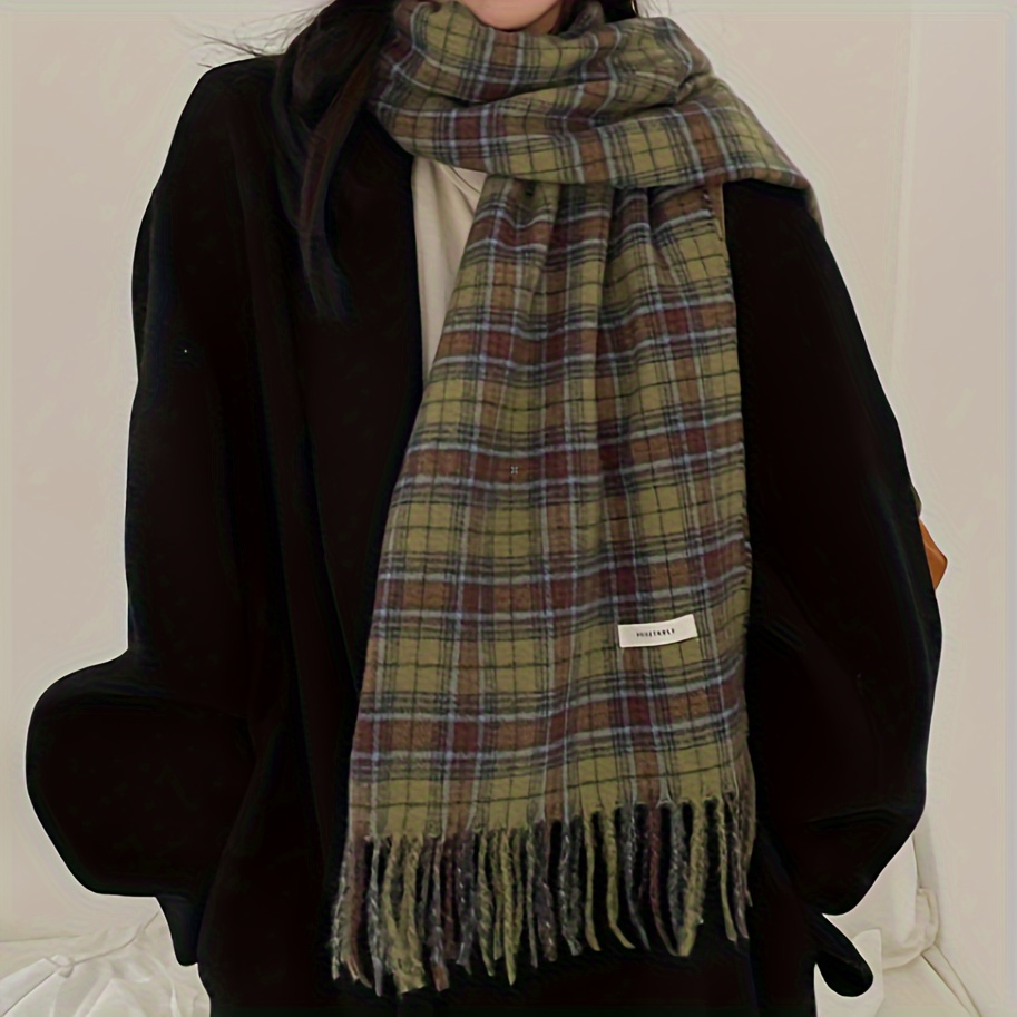 Vintage zielony szalik w kratę – Cashmere Scarf Wrap recenzja i cena