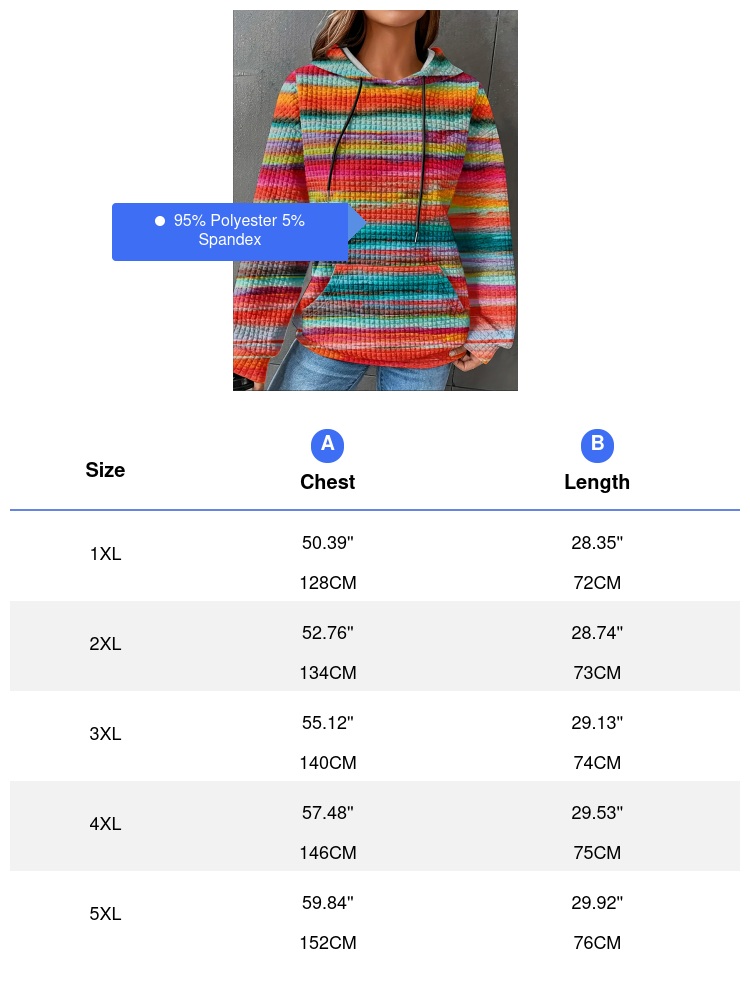 Damska bluza z kapturem w pask – Winter Clothing For Plus Size Women recenzja i cena