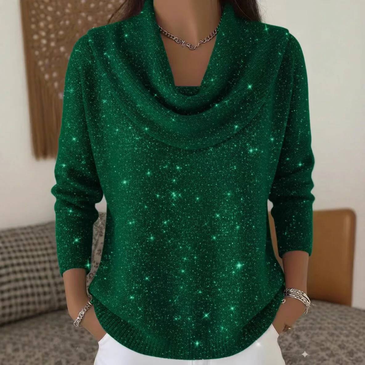 Sweter damski z cekinami, dzia – Winter Clothing Taiwan recenzja i cena