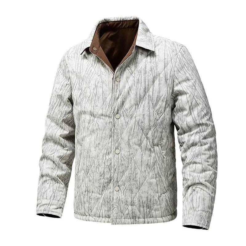 Męska kurtka retro w dużym roz – Winter Clothing Taiwan recenzja i cena