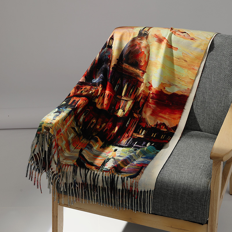 Luksusowa marka obraz olejny k – Cashmere Scarf Wrap recenzja i cena